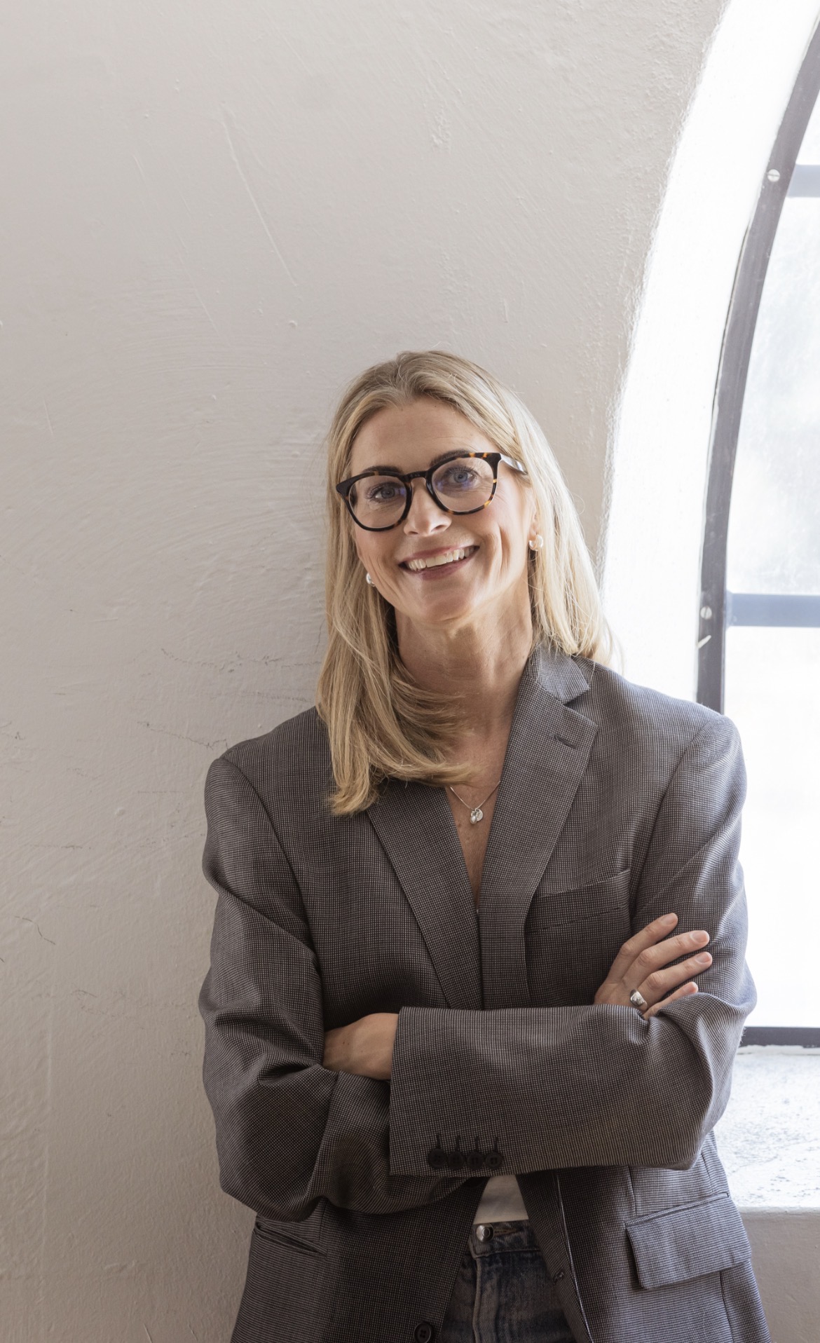 Porträtt av Helena Dahlin, NPF-coach, i kavaj
